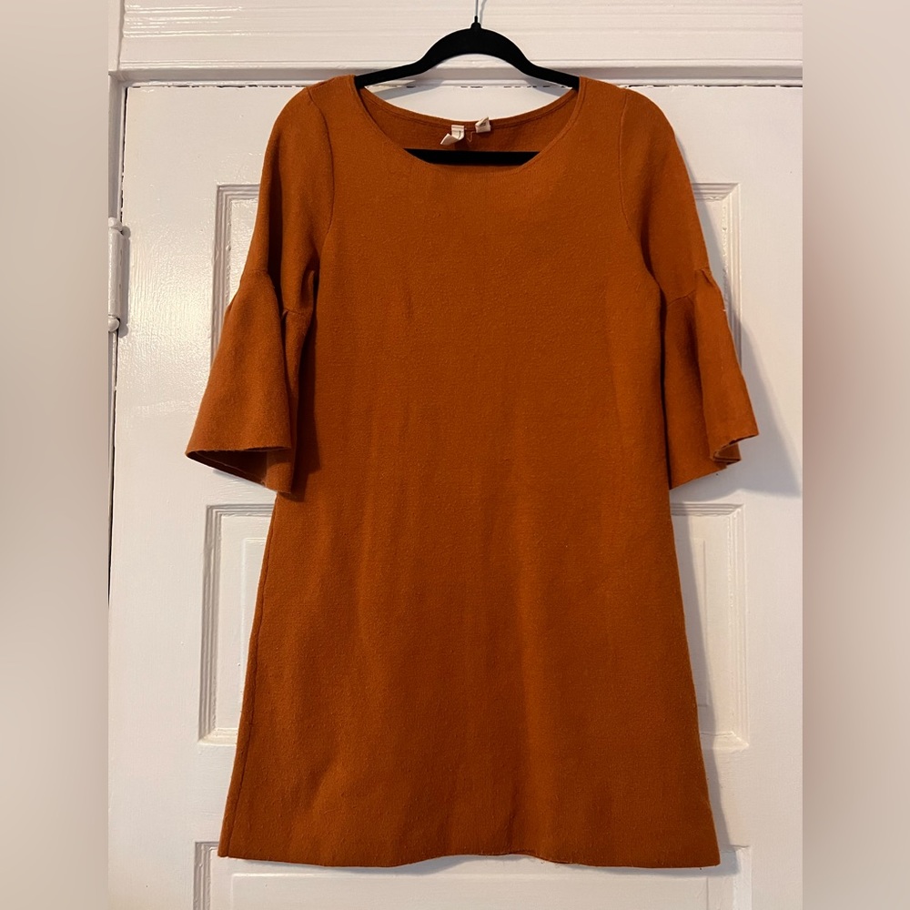 Burnt Orange Anthropology Shift Dress